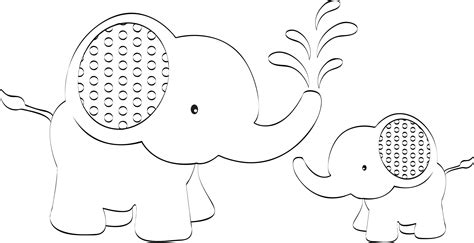 Elephant Outline Printable